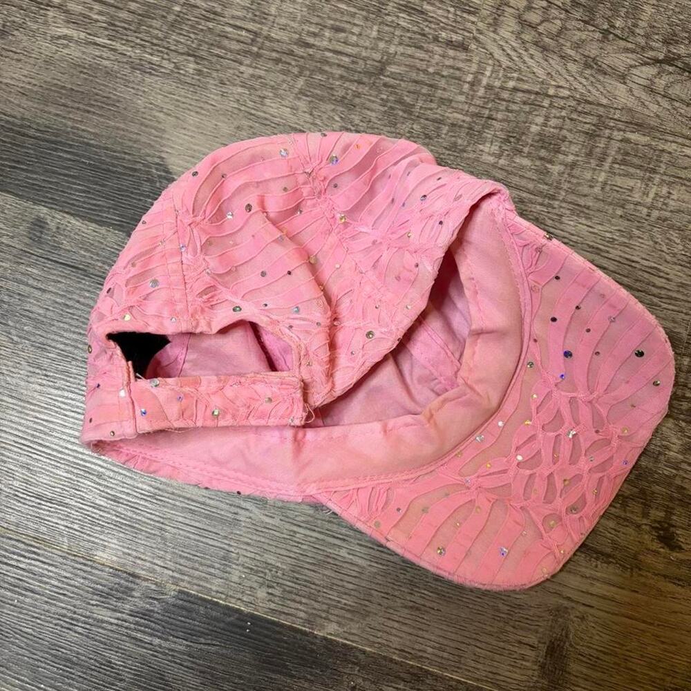 Y2K Pink Cap with Rhinestones - Picture 5 of 5